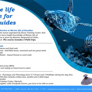poster marine life refresher course for tourguides