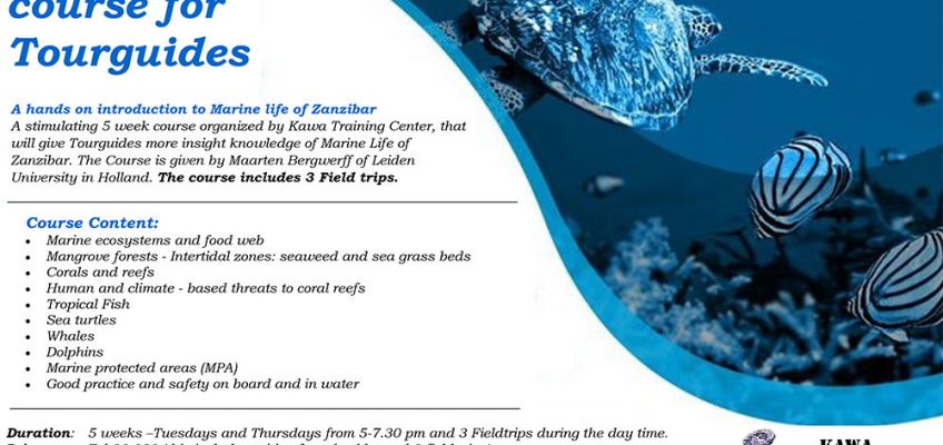 poster marine life refresher course for tourguides